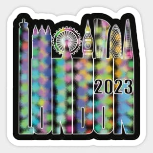 London Skyline 2023 - Bright lightz Sticker